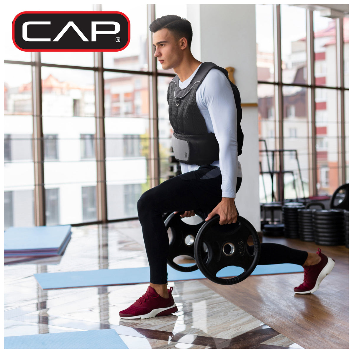 Adjustable 20 lbs Unisex Weighted Vest for Enhanced Walking and Running Performance